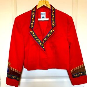 Western style cropped blazer size 4